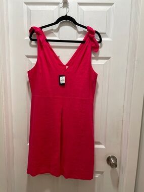 GAP Hot Pink Tie-Shoulder Mini Dress
